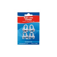4mm Galvanised Brake Cable Clamp (Blister Pack Of 4 Units)