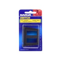 Narva 62046BL Dual Rectangle Black Plastic Switch Panel