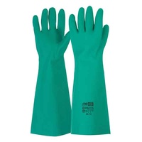 45cm Green Nitrile Gauntlet Gloves 12 Pack