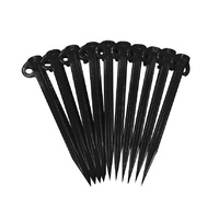 Pack of 10x Supa Peg Black Polycarbonate Tent Pegs 300mm