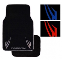 Set of 4 Red Fashion Series Carbon Blade Universal Set of 4 Floor Mats