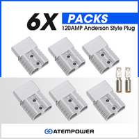 ATEM POWER 6 x Anderson Style Plug Connectors 120 AMP 12-24V 6AWG DC Power Tool