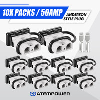 Atem Power 10x  For Anderson Plug Dust Cover Cap Style Connectors 50AMP Battery Caravn