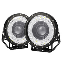 LIGHTFOX 9inch LED Driving Lights Round SpotLights DRL 4x4 Offroad Work