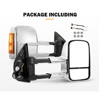 SAN HIMA Chrome Towing Mirrors Extendable for Holden Colorado7 MY2013-MY2016