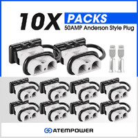 Atem Power 10x  For Anderson Plug Dust Cover Cap Style Connectors 50AMP Battery Caravn