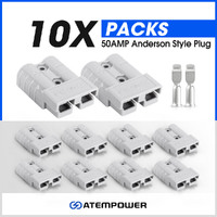 ATEM POWER 10PCS Anderson Style Plug Connectors 50AMP 12-24V 6AWG