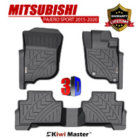 KIWI MASTER 3D TPE Car Floor Mats Liner for Mitsubishi Pajero Sport MY 2015-2023