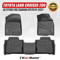 KIWI MASTER Car Floor Mats for Toyota Land Cruiser 200 Series VX Sahara MY 2013-2021
