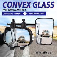 SAN HIMA Pair Towing Mirrors Universal Multi Fit Clamp On 4X4 Caravan Trailer