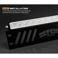 DEFEND INDUST 14inch Number Plate LED Light Bar Single Row Driving Lamp Offroad 4x4