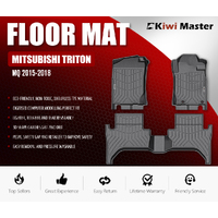 KIWI MASTER 3D TPE Car Floor Mats Liner Fit Mitsubishi Triton MQ 2015-2018