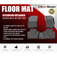 KIWI MASTER 3D TPE Car Floor Mats Liner for Mitsubishi Outlander ZG/ZH/ZJ/ZK/ZL MY 2007-2021