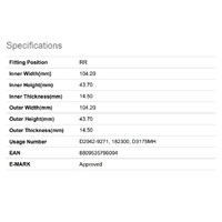 HI-Q Rear Brake Pads for MAZDA 3 BM BN 2.0L 2.5L 2014-2019