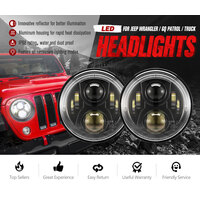 LIGHTFOX Pair 7inch LED Headlight for Jeep Patrol GQ