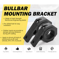 LIGHTFOX 2PCS Bullbar Mounting Bracket Kit 44 50mm Clamp LED Work Light Bar Tube Holder
