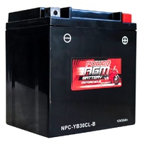 Power AGM 12V 30AH 340CCAs Motorcycle Battery