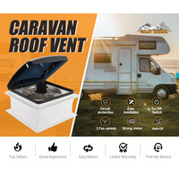 SAN HIMA Caravan Roof Vent Hatch & 3 Speed Pop-Up Fan 12V