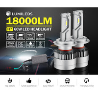 LIGHTFOX Pair Philips H7 Led Headlight Kit 18000LM Hi/Low Beam Vehicle Car Replace Halogen