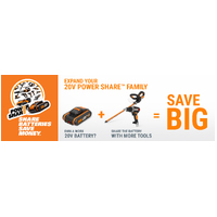 WORX 20V 115mm Angle Grinder (Battery & Charger sold seperately)