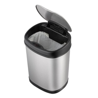 Hands Free Automatic Stainless Steel Waste Bin 50 Litre