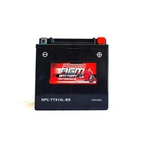Power AGM 12V 12AH 230CCAs Motorcycle Battery
