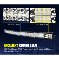 LIGHTFOX 50inch LED Light Bar Curved Combo BeamDriving Offroad 4x4 52"