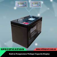 Kasan 100Ah 12V Lithium Battery LiFePO4 Deep Cycle LCD Screen