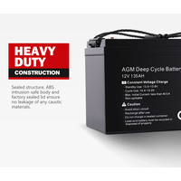 12V 135AH Deep Cycle Battery AGM Marine Sealed Solar Power Portable 4WD