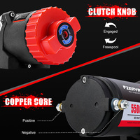 FIERYRED Electric Winch 12V 5500LBS/2495kg Steel Cable Wireless Remote BOAT 4WD