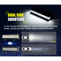 BUNKER INDUST 12inch LED Light Bar Side Shooter Combo Beam Work Driving OffRoad 4WD