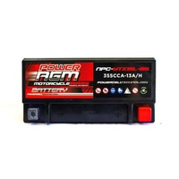 Power AGM 12V 13AH 335CCAs Motorcycle Battery