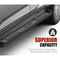 SAN HIMA Steel Side Steps for Ford Ranger Dual Cab 2012-2021