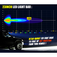 LIGHTFOX 23inch LED Light Bar Spot Flood Driving Offroad Lamp 20/23" 4WD