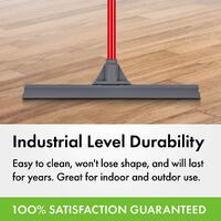 Tyroler BrightTools Floor Squeegee Heavy Duty 100% Silicone with Flexible Joint for Better Sweeping