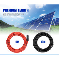 ATEM POWER 2x 10m Extension Cable Wire Connectors Solar Panel to regulator Cable 4mm2