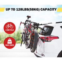 FIERYRED 3 Bike Bicycle Carrier Universal Trunk Foldable