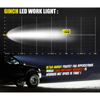 DEFEND INDUST Pair 6inch LED Work Light Flood Beam Reverse Driving Light 4WD
