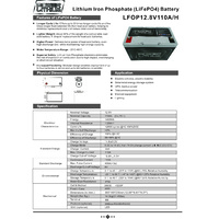 110AH Lithium 12V Deep Cycle Battery