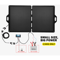 ATEM POWER 12V 120W Folding Solar Panel Blanket Kit Mono Camping Caravan Portable