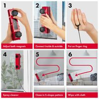 Tyroler BrighTools Glider D-2 Afc (Adjustable Magnetic Force) Magnetic Window Cleaner For Single Or Double Glazed Windows With Window Thickness Of 2-1