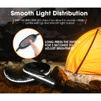 LIGHTFOX 12V 1.3M LED Camping Light Flexible 2835 SMD Strip Caravan Boat Waterproof Amber