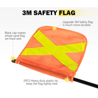 SAN HIMA 3x1M Recovery Sand Flag Safety Flag Simpson Desert Quick Connector Base