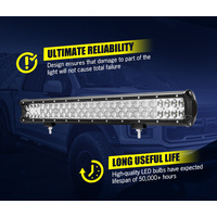 LIGHTFOX 23inch Philips LED Light Bar Spot Flood Work Driving Lamp Offroad 4x4 Truck SUV