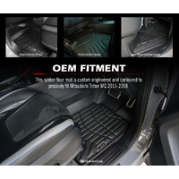 KIWI MASTER 3D TPE Car Floor Mats Liner Fit Mitsubishi Triton MQ 2015-2018