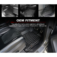 KIWI MASTER 3D TPE Car Floor Mats for Toyota Landcruiser 79 Series 2012 - ON GXL Dual Cab