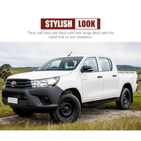 SAN HIMA Side Steps Running Boards Fit For TOYOTA HILUX REVO Dual Cab 2015-ON Black