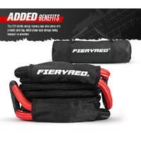 FIERYRED Kinetic Rope 22mm x 6m Snatch Strap Recovery Kit