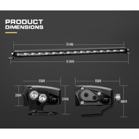 DEFEND INDUST 30inch LED Light Bar Slim Single Row Work Driving Lamp 4X4 Offroad