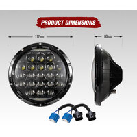2x 7inch LED Headlights Insert Hi-Lo Beam DRL for Jeep Wrangler Patrol GQ